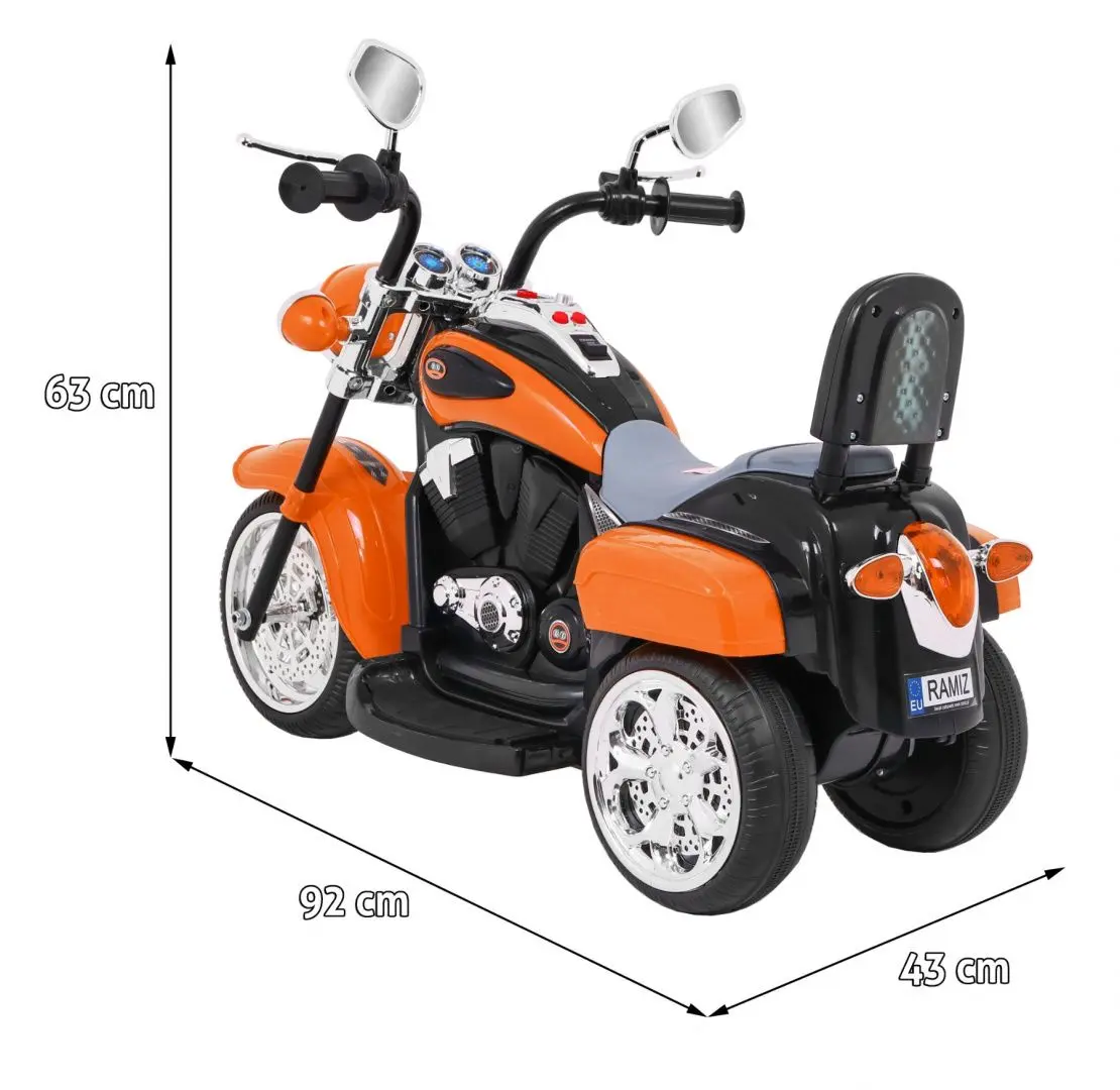 Motocicletă electrică Ramiz Chopper NightBike (Orange)