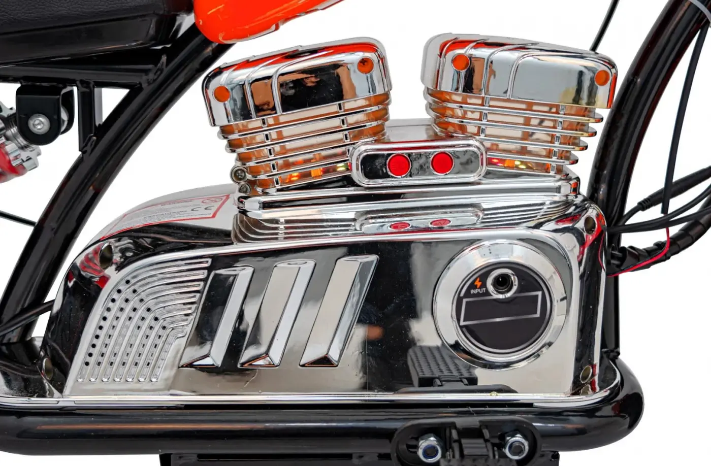 Электромотоцикл Ramiz Chopper Warrior (Orange) - 8
