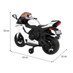 Электромотоцикл Ramiz Motorek R1 Superbike (White) Thumb