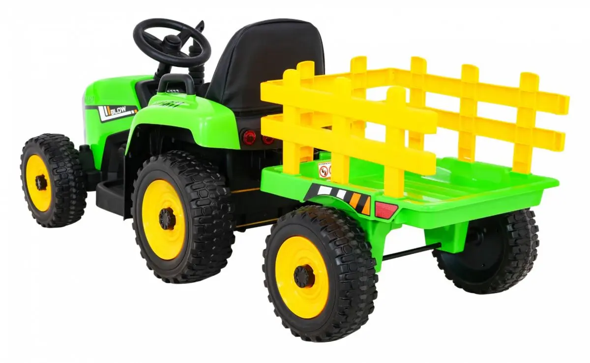 Tractor electric cu remorcă Ramiz Blow (Green)