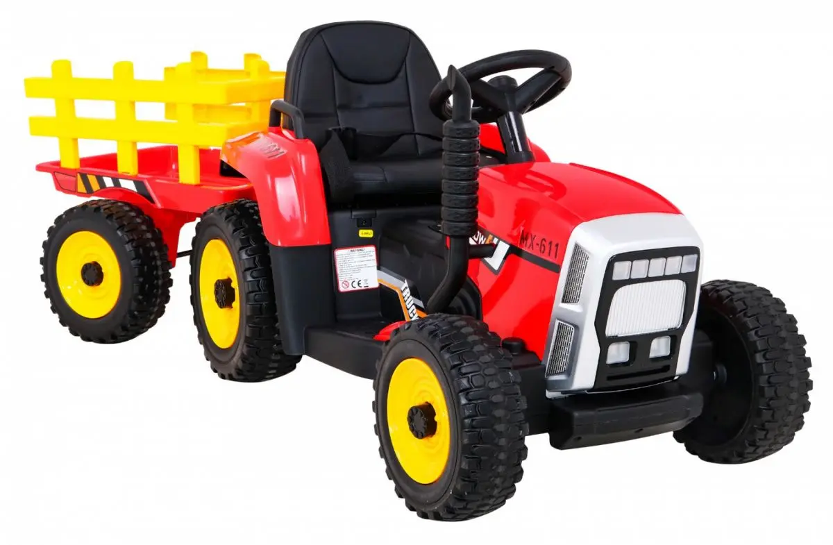 Tractor electric cu remorcă Ramiz Blow (Red) - 2