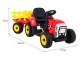 Tractor electric cu remorcă Ramiz Blow (Red)