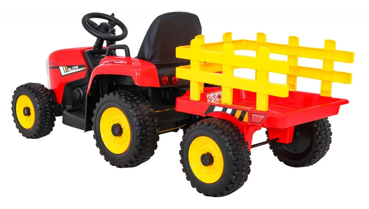 Tractor electric cu remorcă Ramiz Blow (Red) - 5