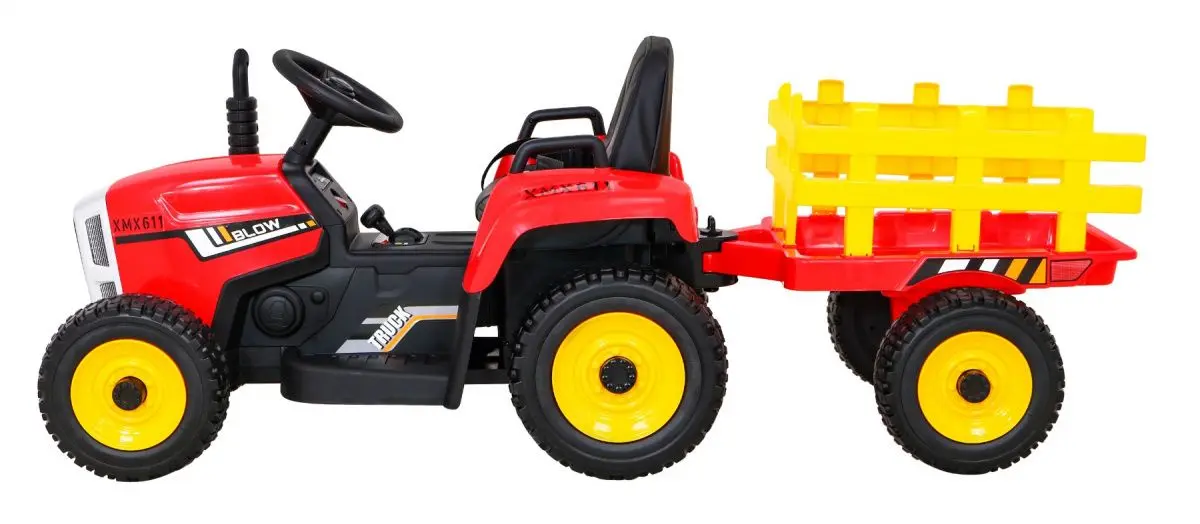 Tractor electric cu remorcă Ramiz Blow (Red) - 7
