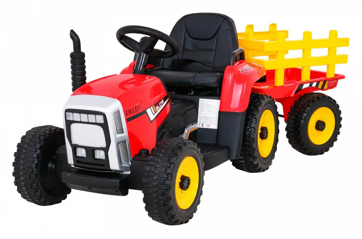 Tractor electric cu remorcă Ramiz Blow (Red)