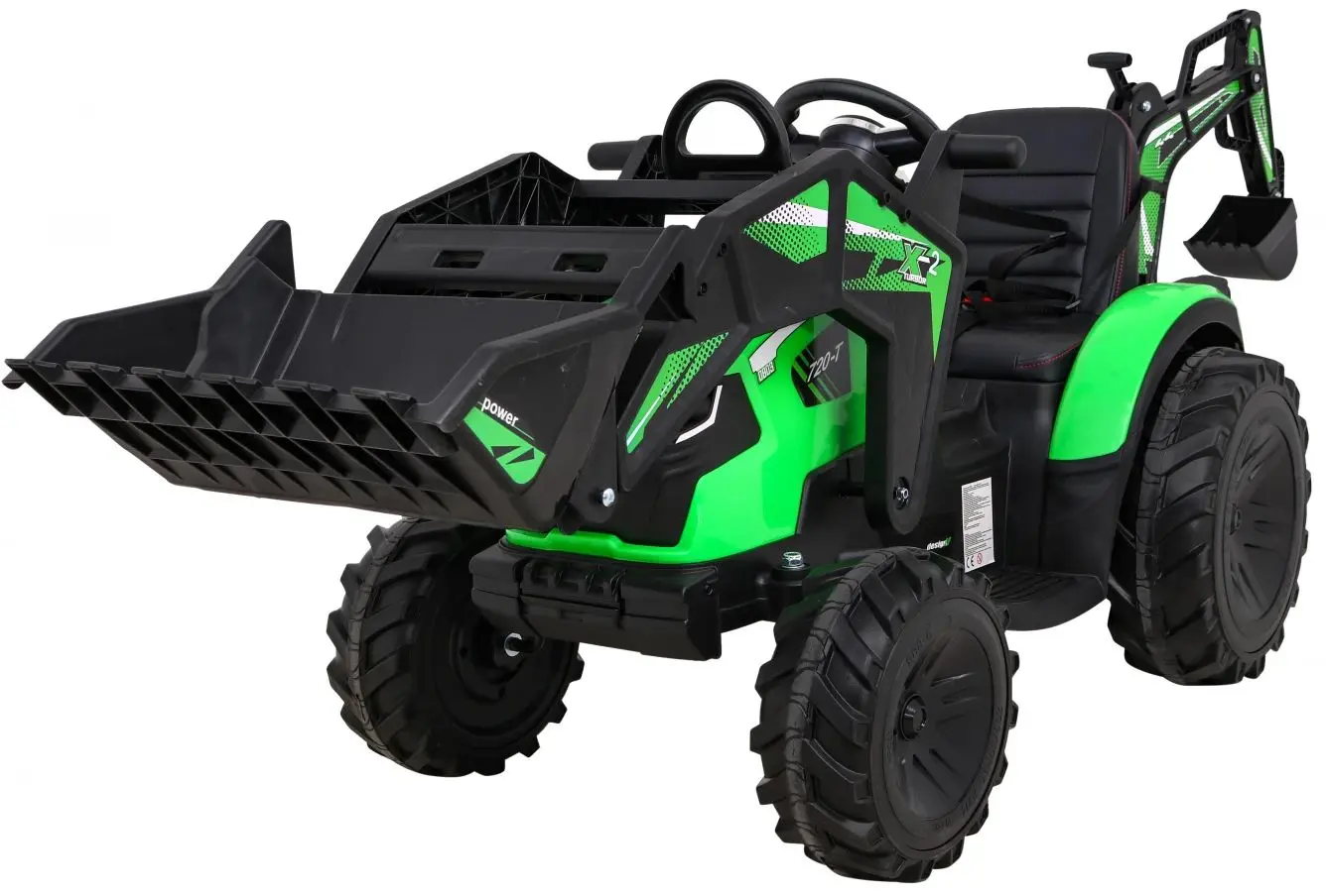 Tractor electric cu remorca Ramiz Buggy Tractor 720-T (Green)