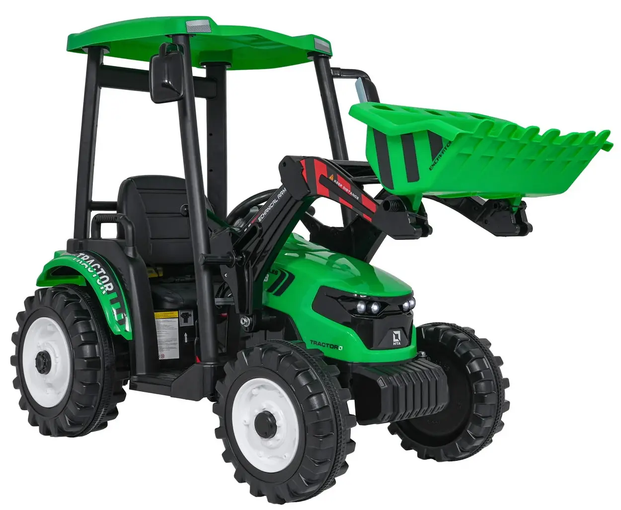 Электротрактор с прицепом Ramiz Mega D68 (Green) - 7