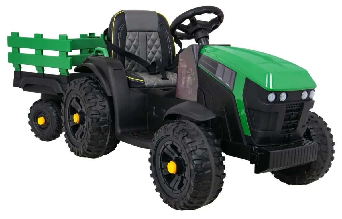 Tractor electric cu remorca Ramiz Titanium (Green/Black)