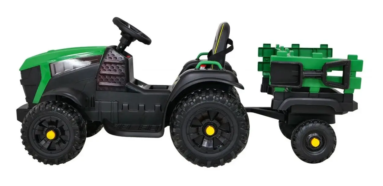Tractor electric cu remorca Ramiz Titanium (Green/Black) - 2