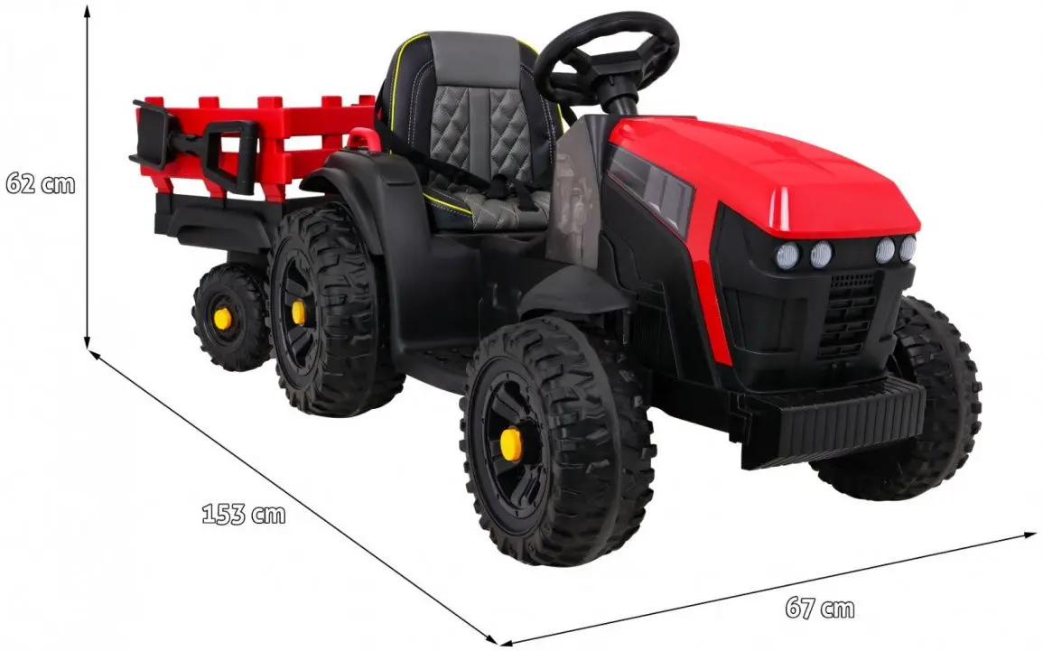 Электротрактор с прицепом Ramiz Titanium (Red/Black) - 10