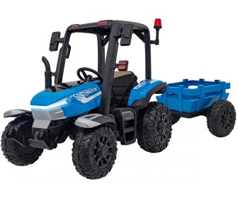 Tractor electric cu remorca Ramiz Tractor Vehicle Blast With Trailer (Blue)