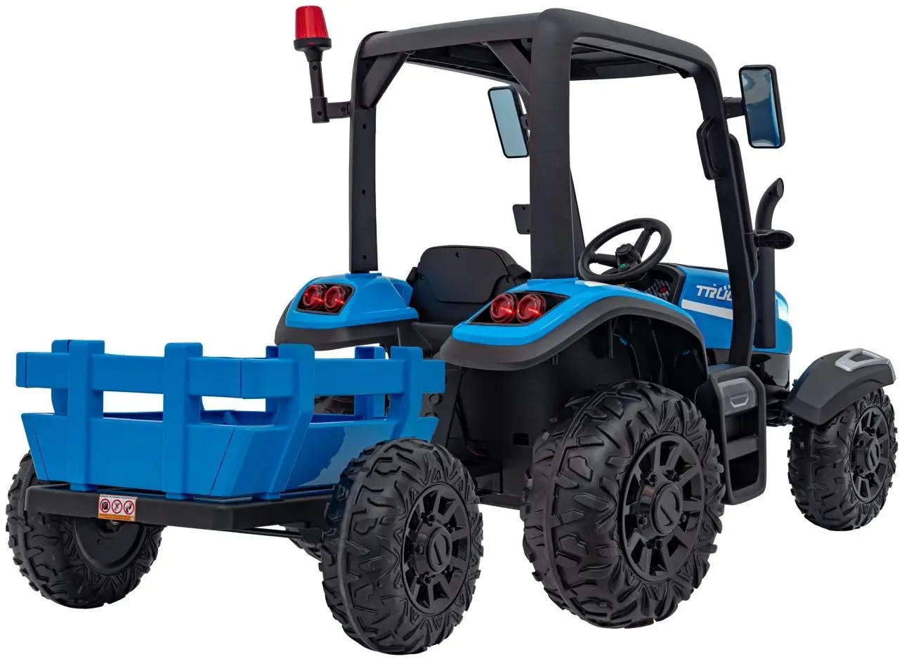 Tractor electric cu remorca Ramiz Tractor Vehicle Blast With Trailer (Blue) - 6