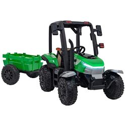 Tractor electric cu remorca Ramiz Tractor Vehicle Blast With Trailer (Green) Thumb