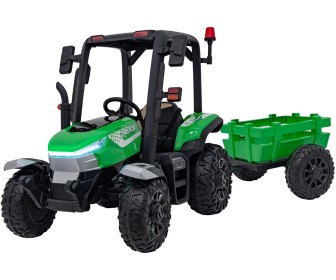 Tractor electric cu remorca Ramiz Tractor Vehicle Blast With Trailer (Green)