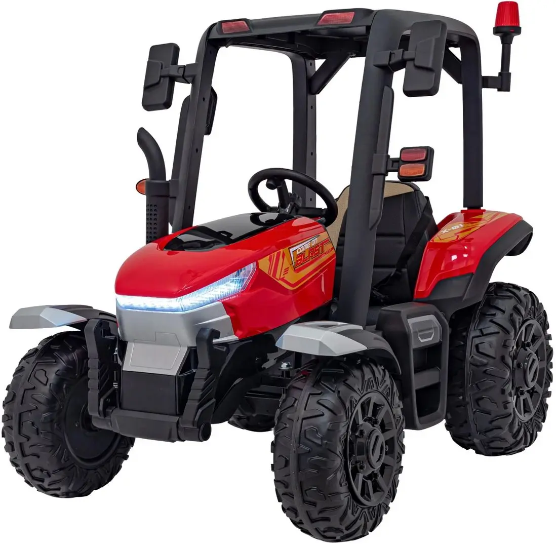 Tractor electric cu remorca Ramiz Tractor Vehicle Blast With Trailer (Red) - 2