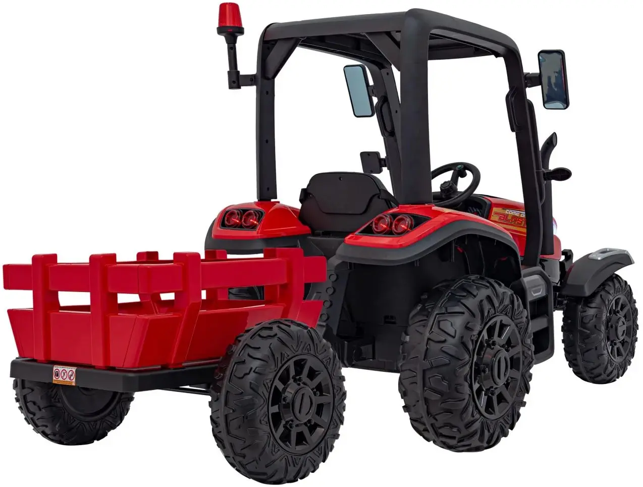 Tractor electric cu remorca Ramiz Tractor Vehicle Blast With Trailer (Red) - 6