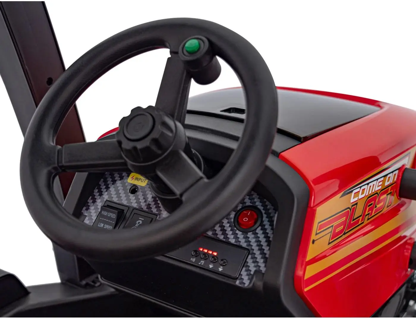 Tractor electric cu remorca Ramiz Tractor Vehicle Blast With Trailer (Red) - 7