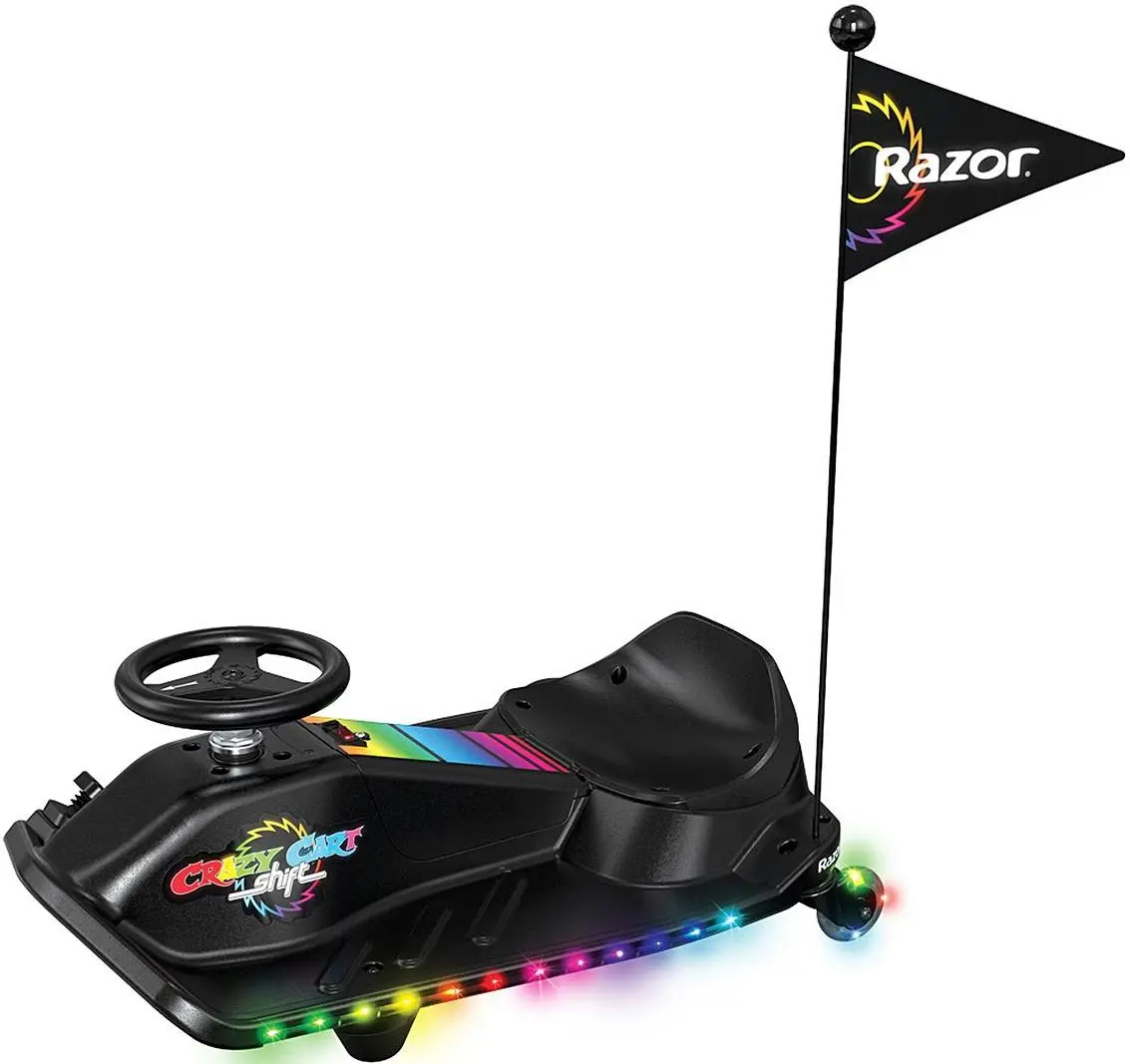 Электрокарт Razor Crazy Cart Shift Lightshow (Black) - 2