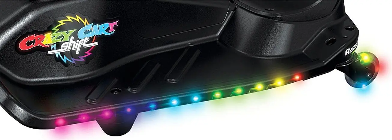 Электрокарт Razor Crazy Cart Shift Lightshow (Black) - 7