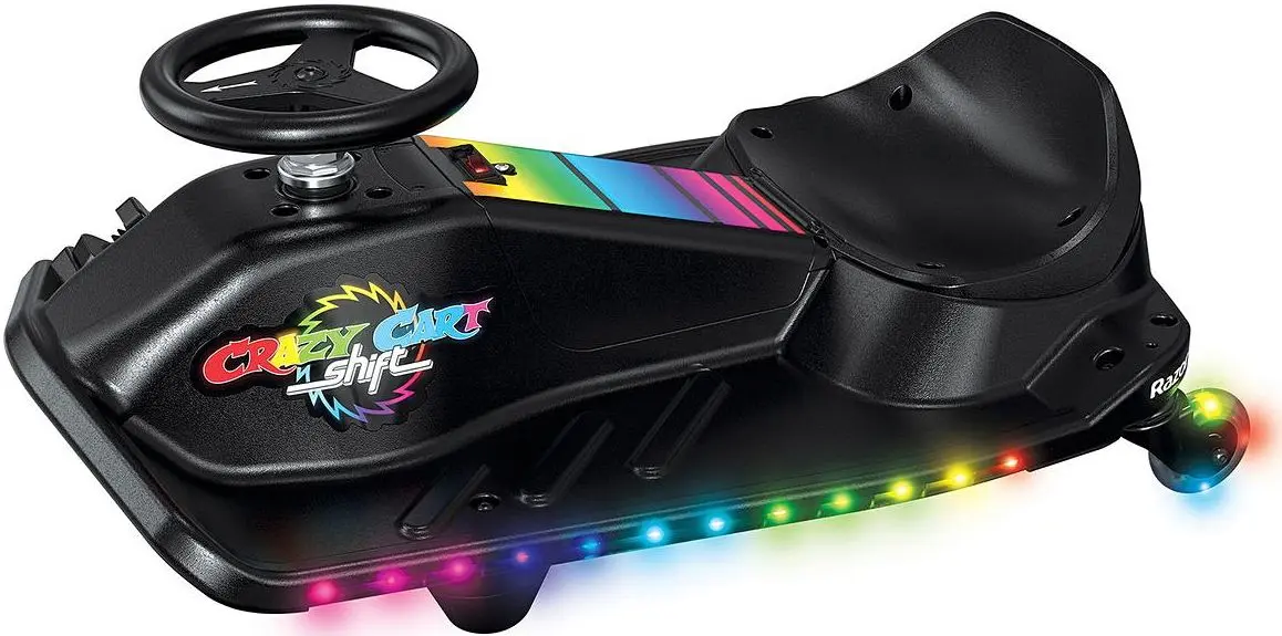 Электрокарт Razor Crazy Cart Shift Lightshow (Black)