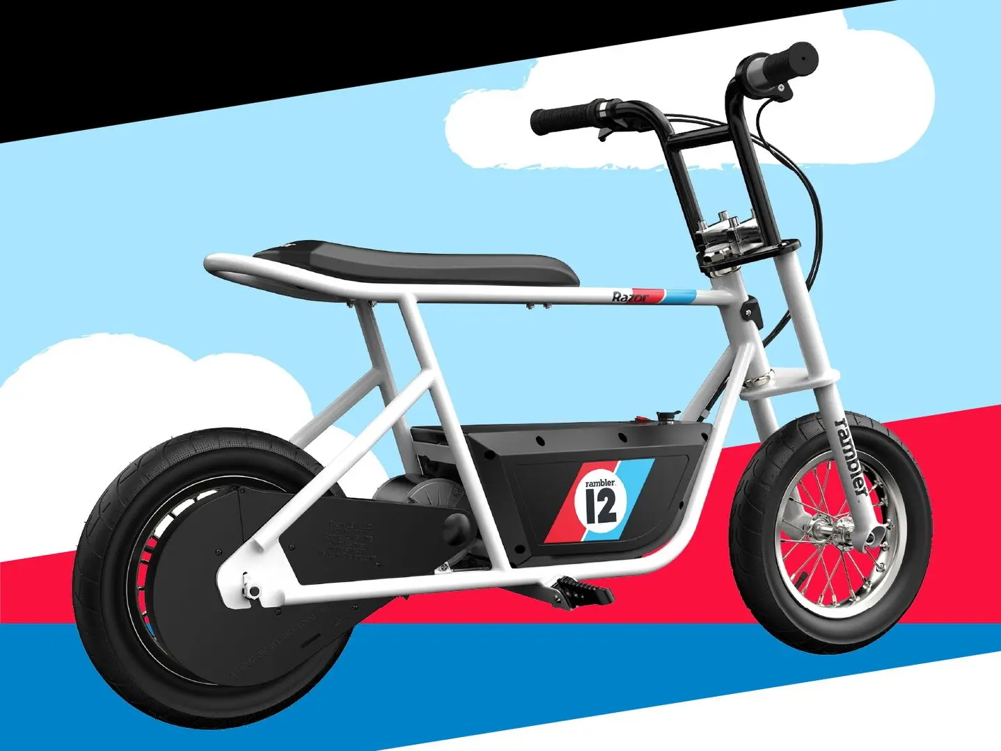 Motocicleta electrica Razor Rambler 12 (White) - 3