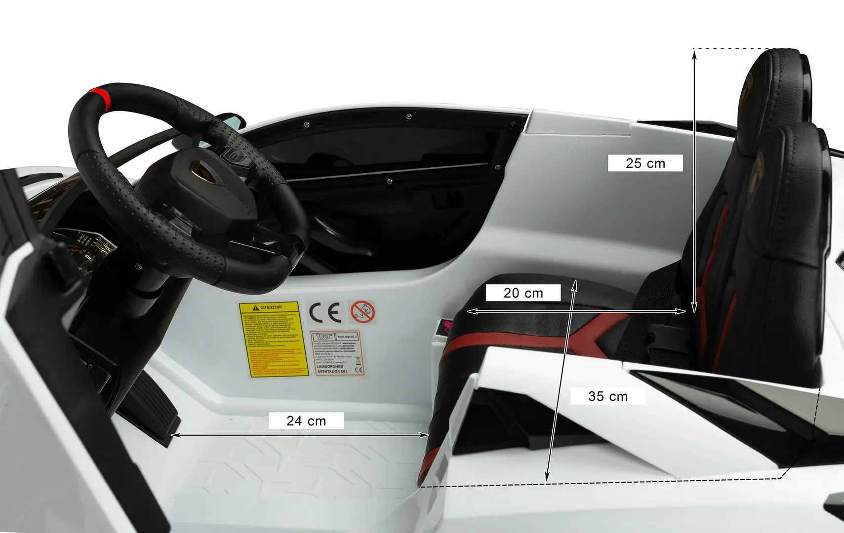 Masinuta electrica Toyz Lamborghini Aventador SVJ (White) - 13