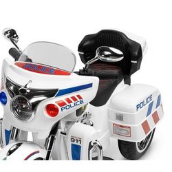 Электромотоцикл Toyz Riot Police (White/Blue) Thumb
