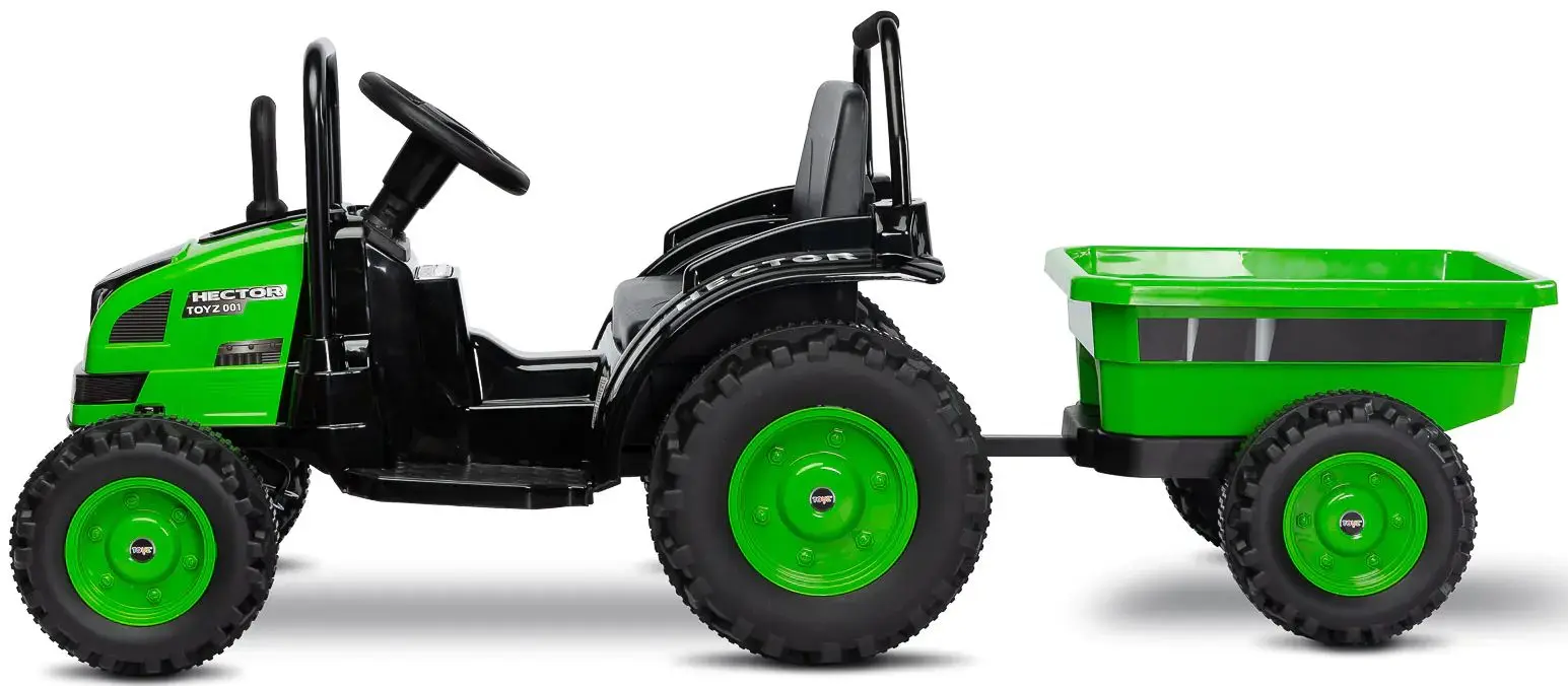 Электротрактор с прицепом Toyz Hector (Green) - 11