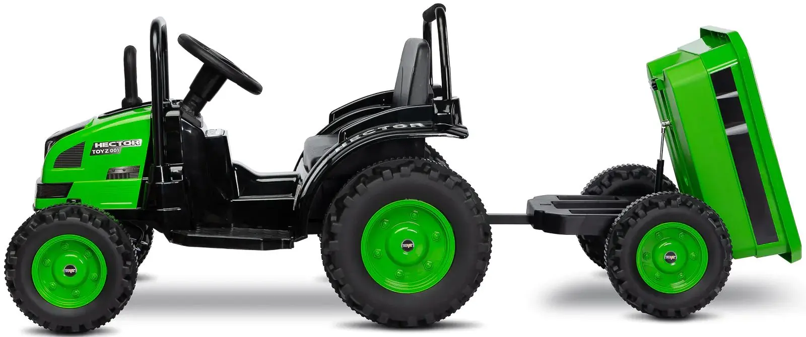 Электротрактор с прицепом Toyz Hector (Green) - 18