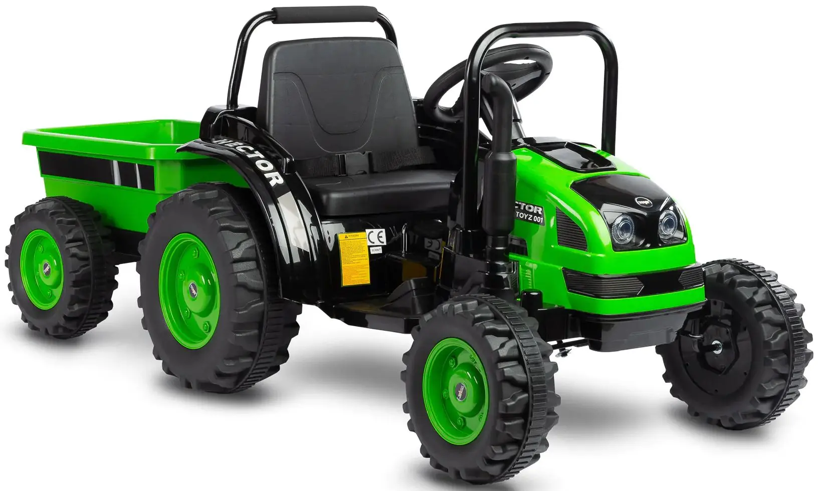Электротрактор с прицепом Toyz Hector (Green) - 17