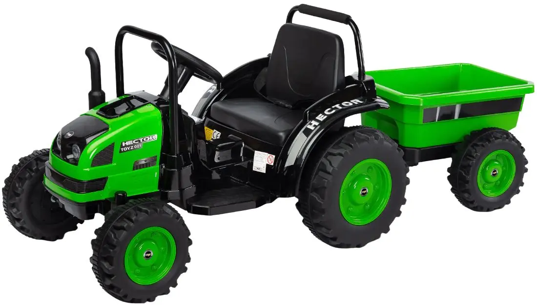 Электротрактор с прицепом Toyz Hector (Green)
