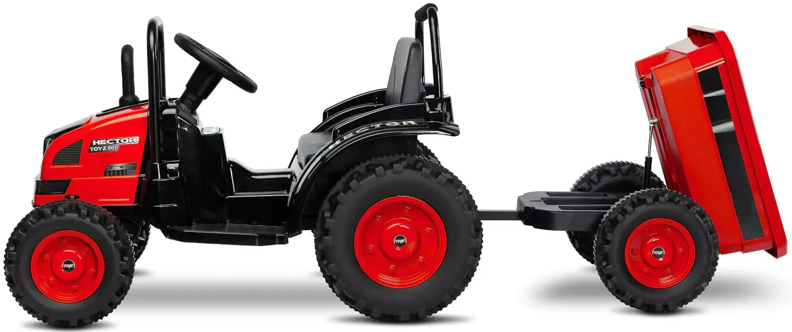 Электротрактор с прицепом Toyz Hector (Red) - 3