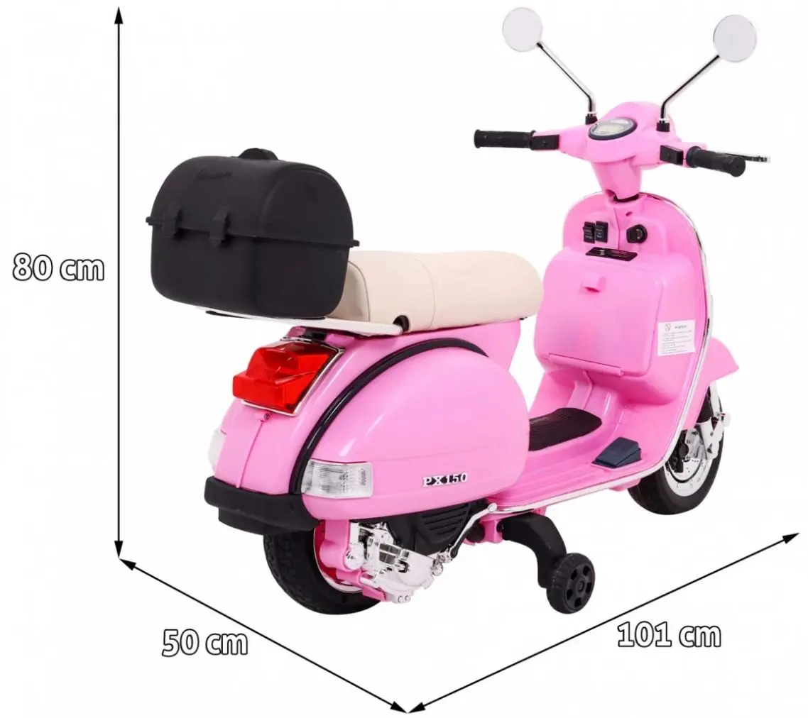 Электроскутер Ramiz Vespa Roses (Pink) - 13