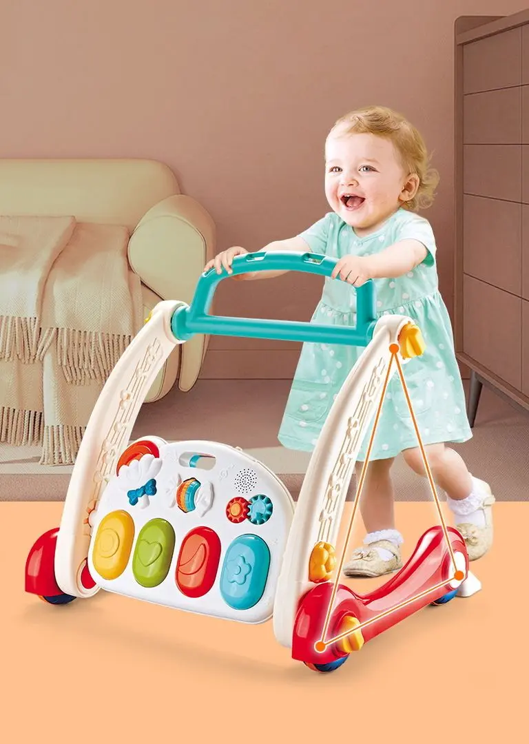 Premergator interactiv cu covoras AliBibi MBH5282671 (Multicolor)