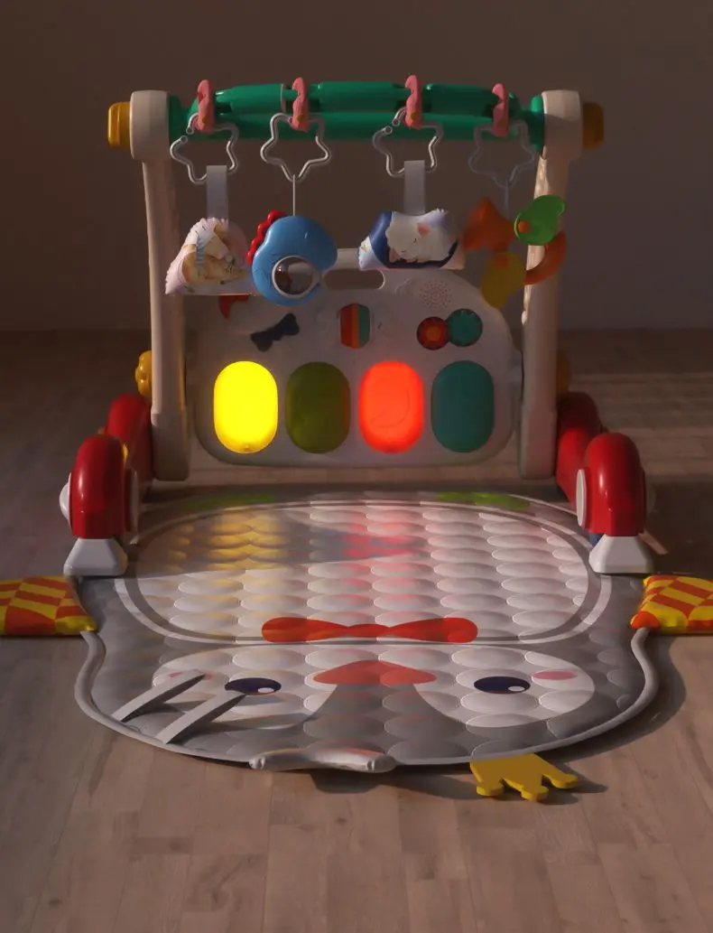 Premergator interactiv cu covoras AliBibi MBH5282671 (Multicolor)