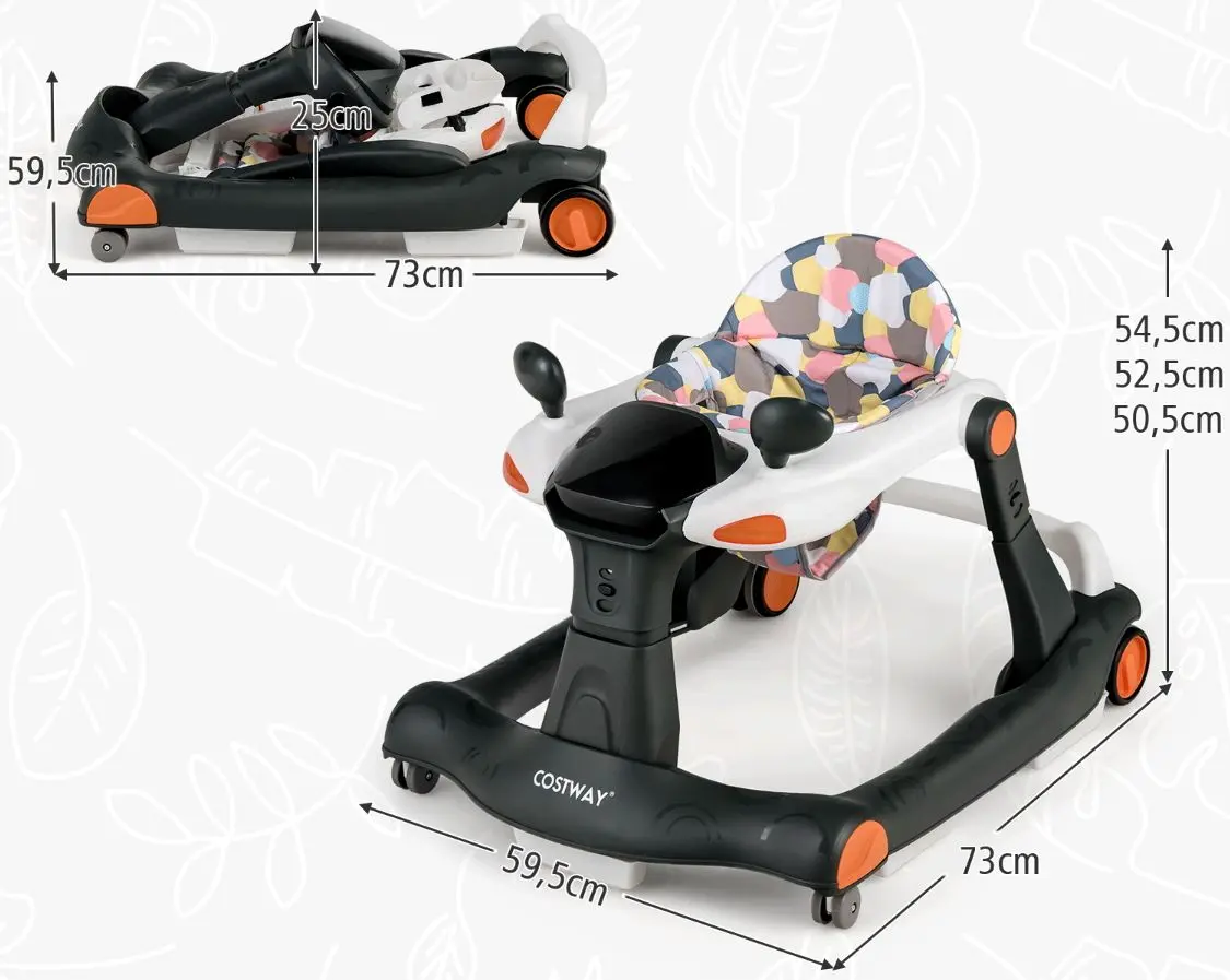 Ходунок 2в1 Costway BC10022BK (Black)