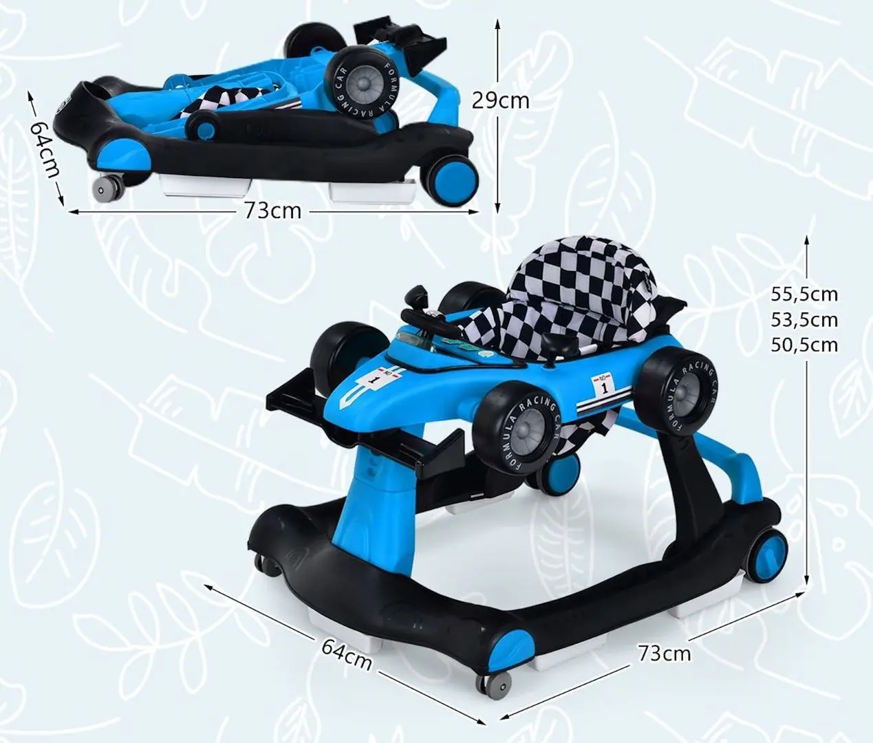 Premargator 4in1 Costway BC10229BL (Blue/Black)