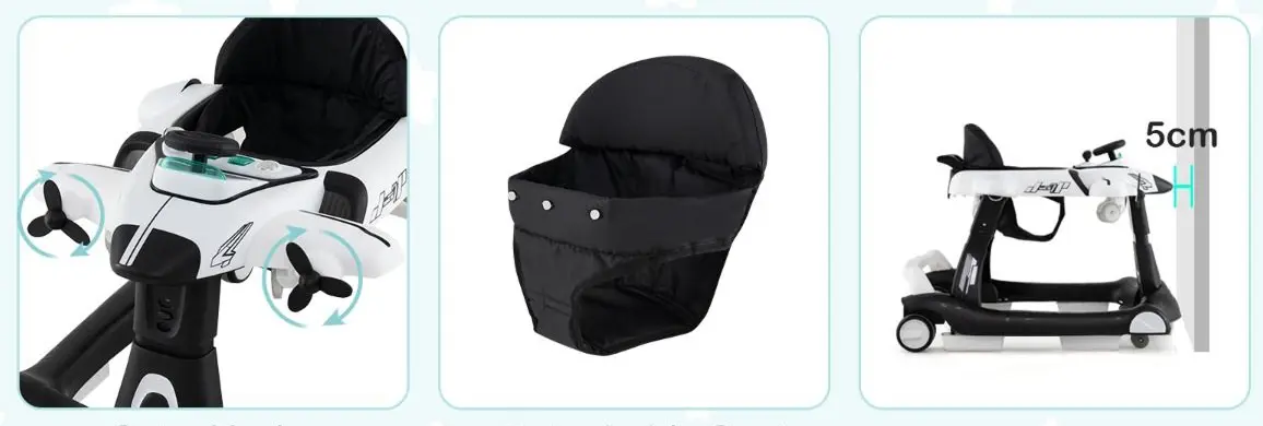 Ходунок 6в1 Costway BC10272WH (White/Black)