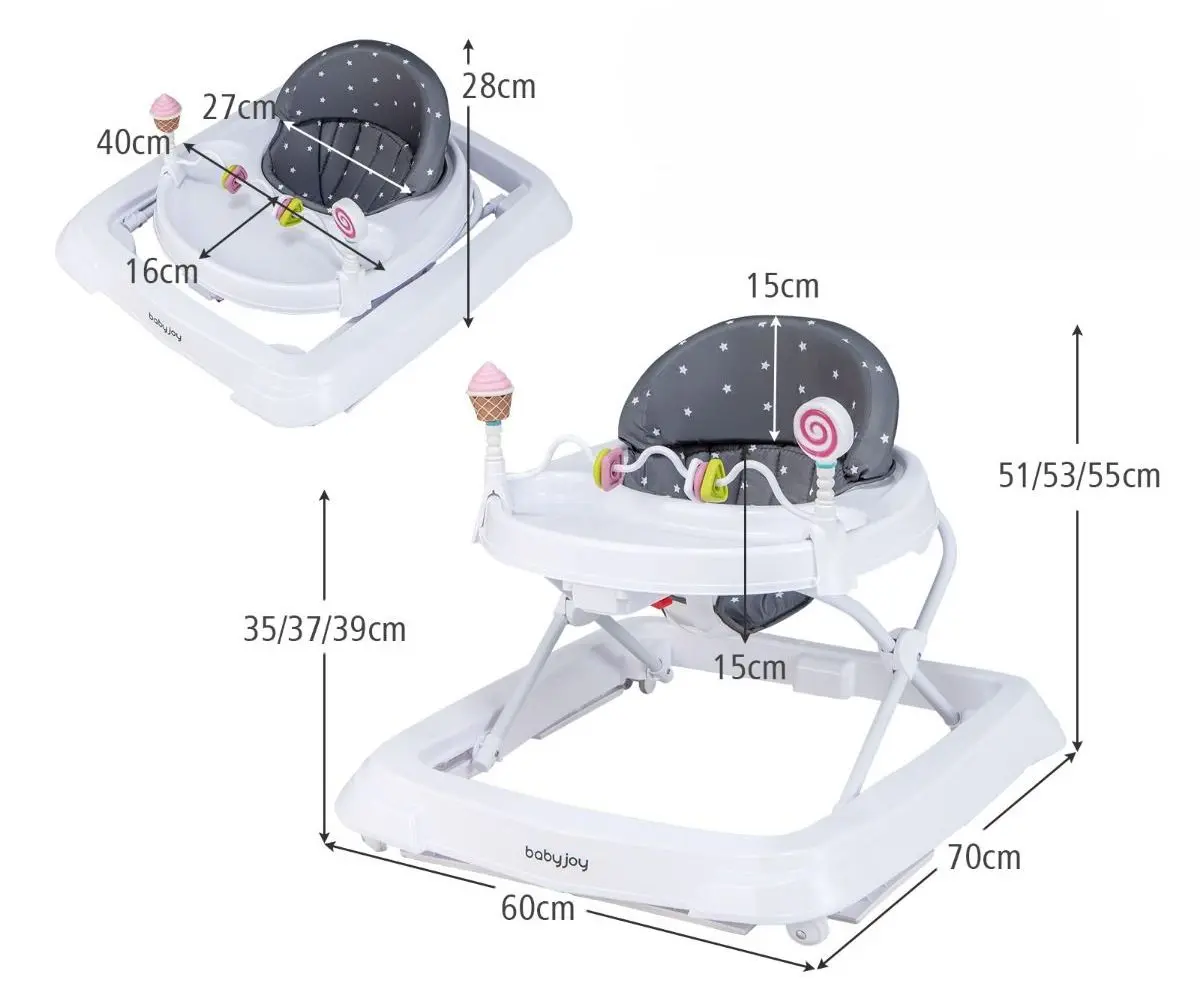 Ходунок Costway BC10151GR (Grey)