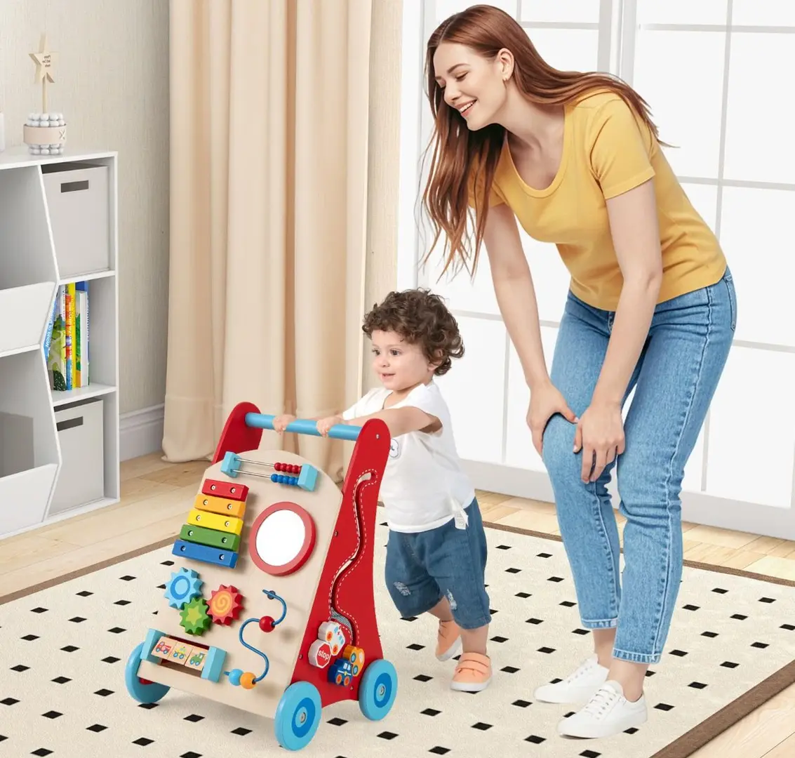 Ходунок интерактивный Costway TP10320NA (Red/Multicolor)