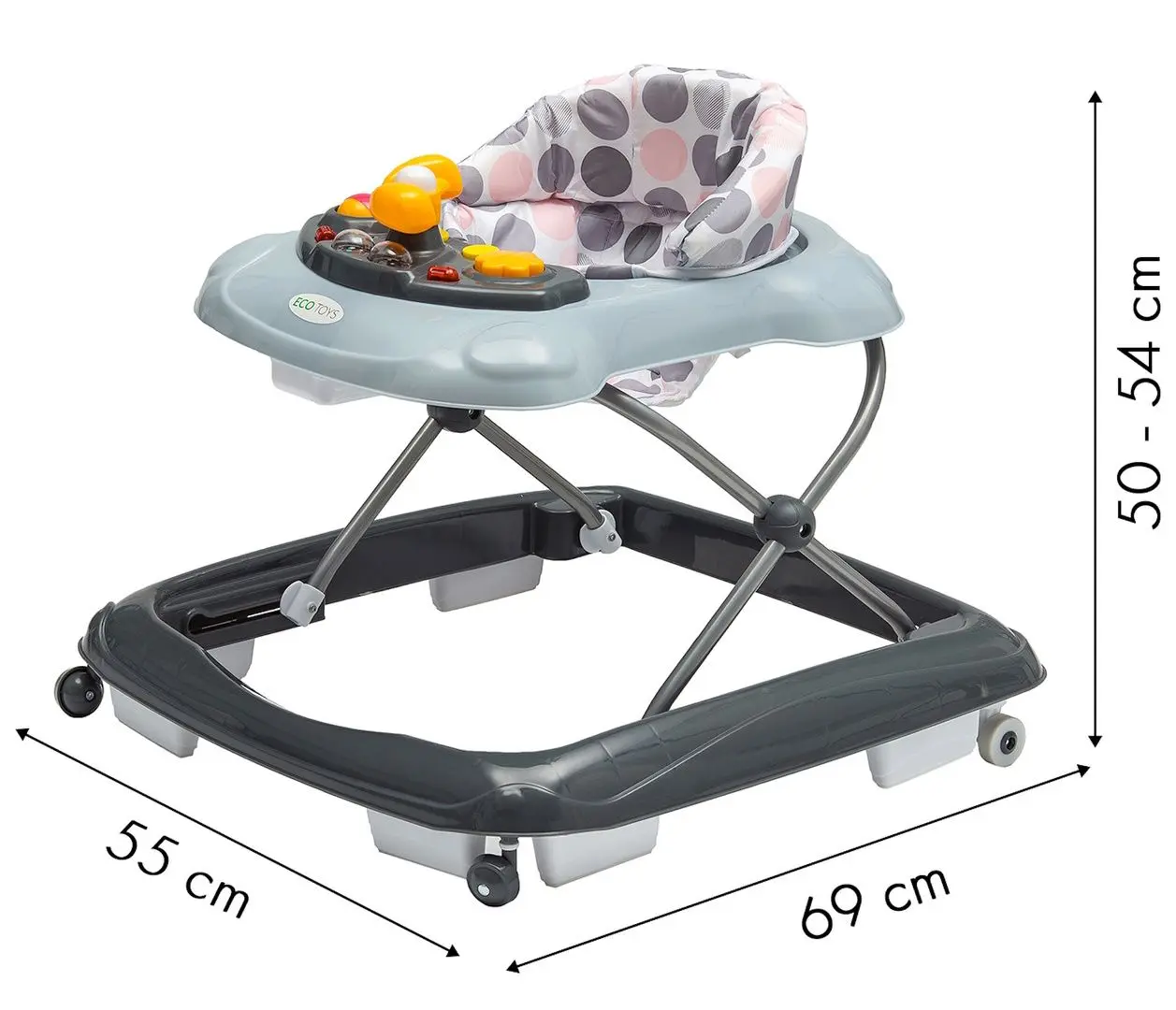 Ходунок Ecotoys J-888E (Grey) - 8