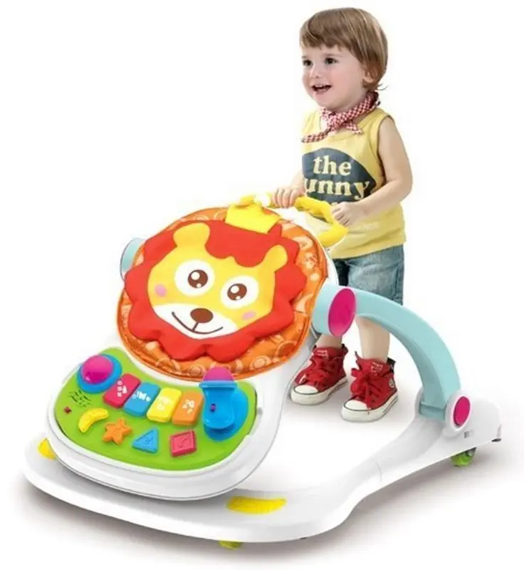 Ходунки интерактивные 4в1 Huanger Multifunctional Walker (White/Orange) - 3