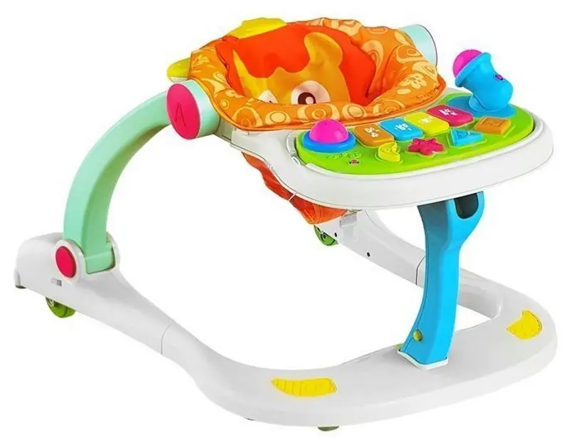 Ходунки интерактивные 4в1 Huanger Multifunctional Walker (White/Orange)