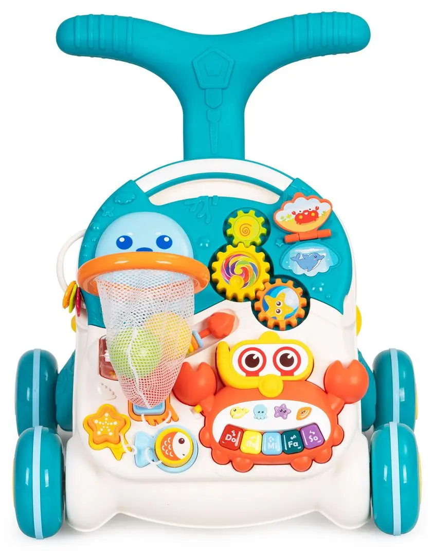 Ходунок интерактивный 2in1 Huanger HE0828 (Blue/White) - 2