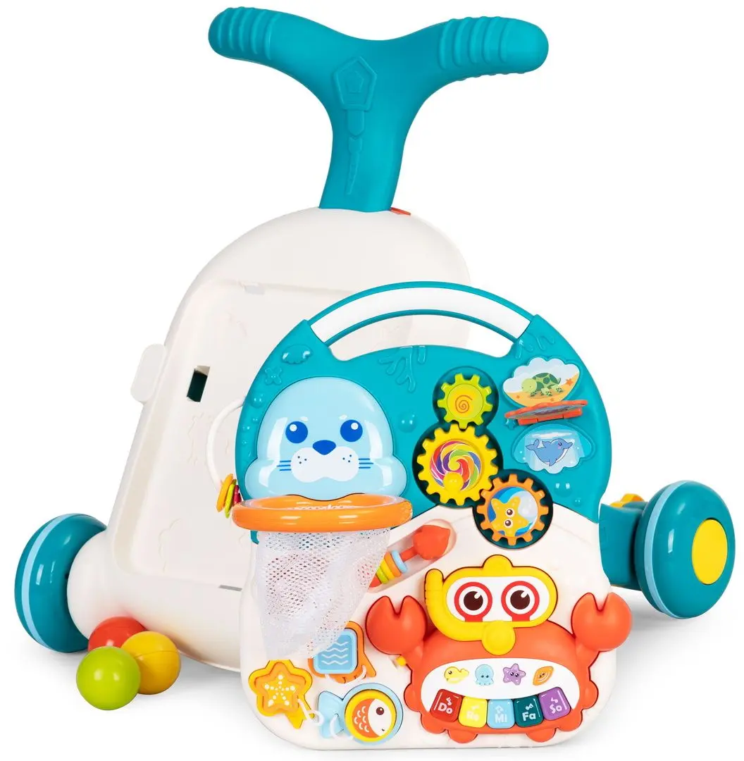 Ходунок интерактивный 2in1 Huanger HE0828 (Blue/White) - 3