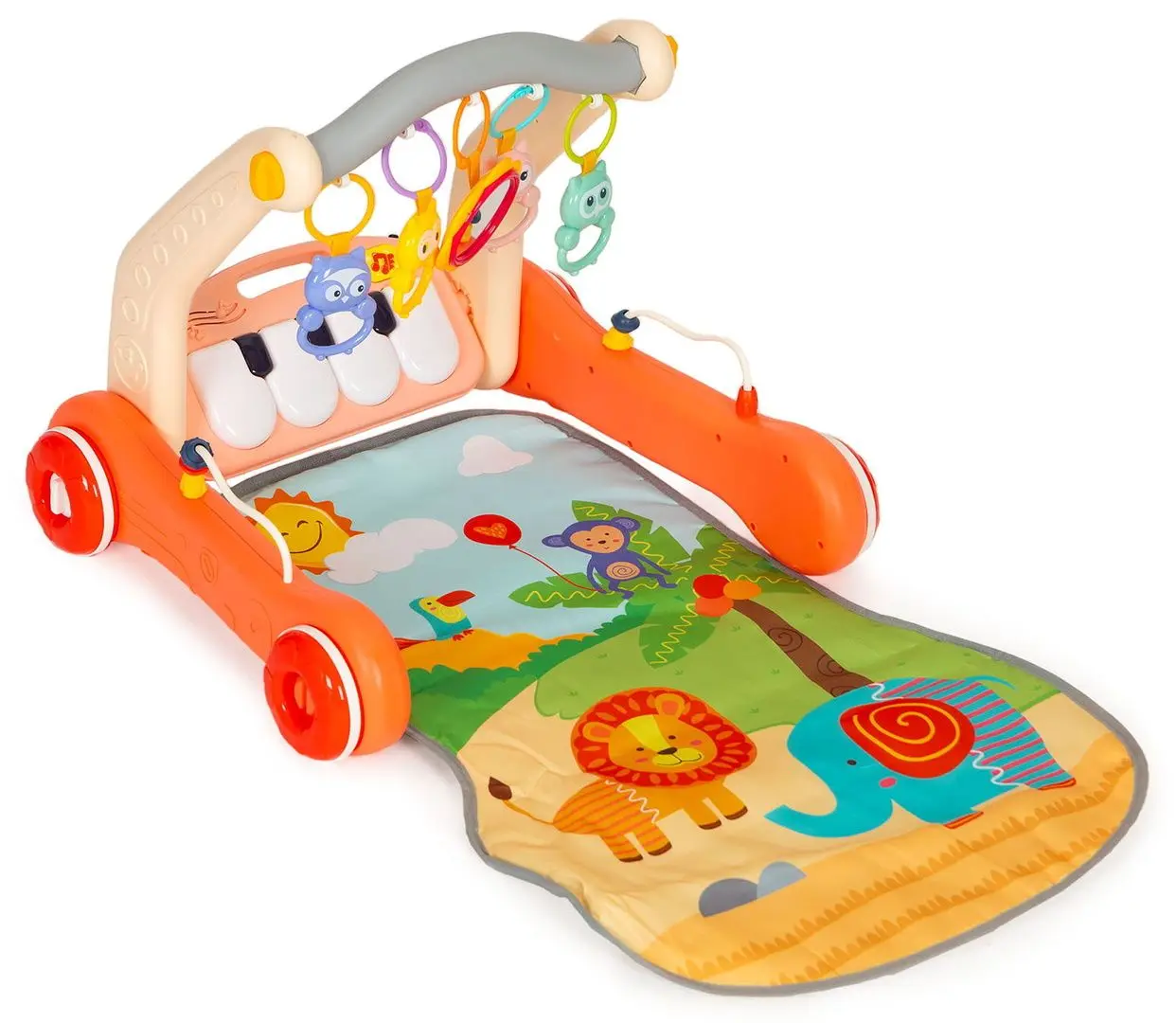 Ходунок интерактивный + коврик Huanger HE0638 (Orange)