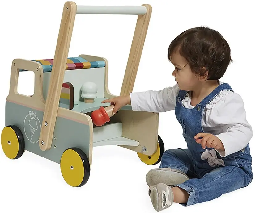 Premergator interactiv Janod Ice Cream Cart (Blue) - 5