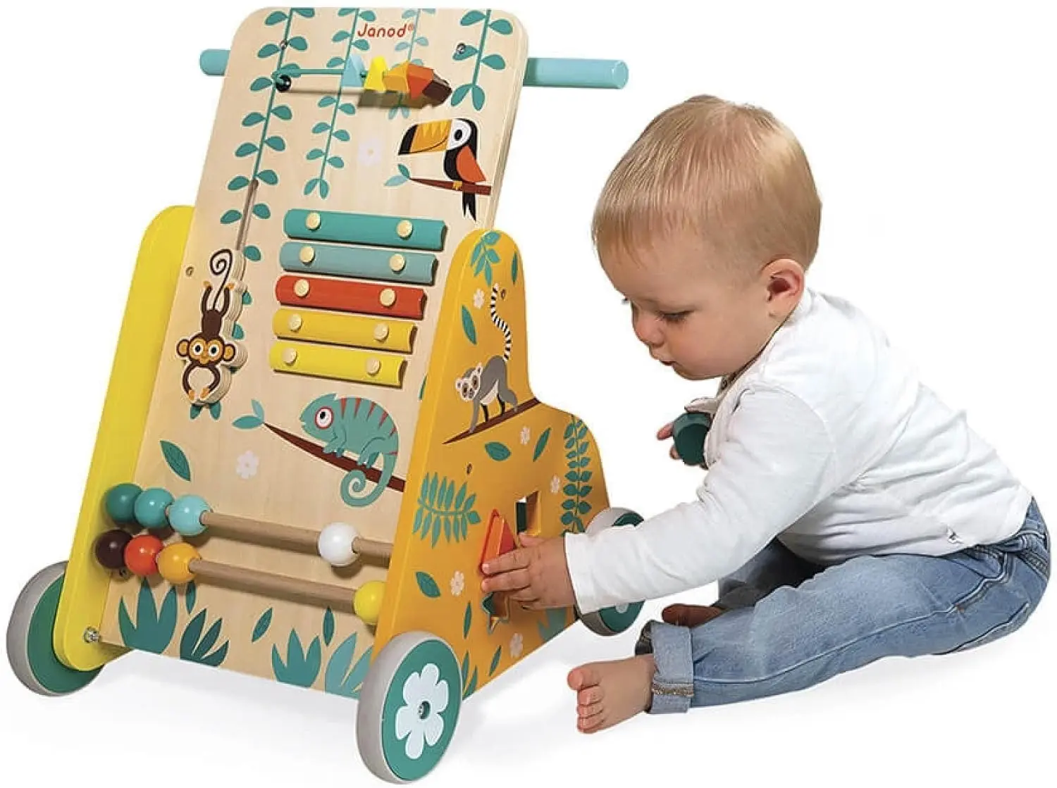 Premergator interactiv Janod Tropik Multi-Activity Trolley (Multicolore) - 4