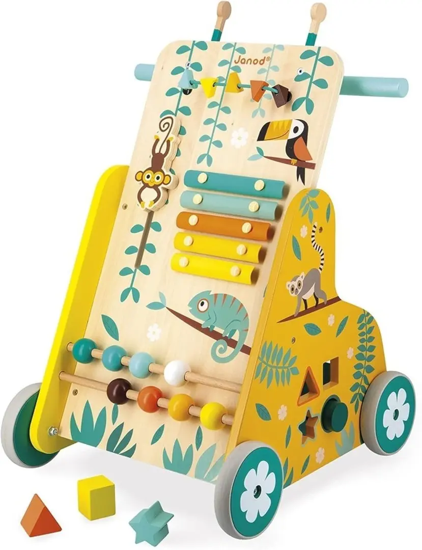 Premergator interactiv Janod Tropik Multi-Activity Trolley (Multicolore)