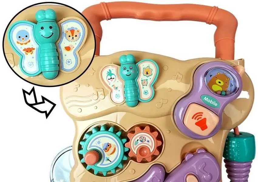Premergator interactiv LeanToys 6669 (Beige/Brown) - 4
